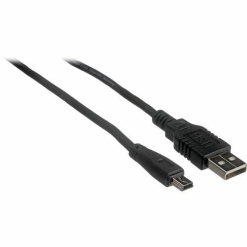 Omni Gear USB 2.0 Type A to Mini B Cable Black 6'' 10'' 15'' Perspective: back