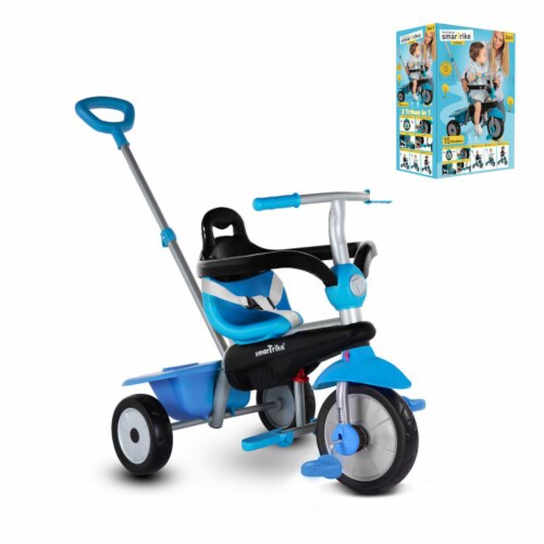 smarTrike Breeze 3 in 1 Multi Stage Toddler Tricycle for 1 2 3 Year Olds Blue 1 Piece Smith s Food and Drug