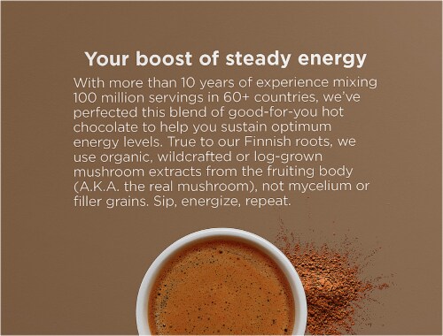 Four Sigmatic Perform Mushroom Cacao Mix with Cordyceps Perspective: back