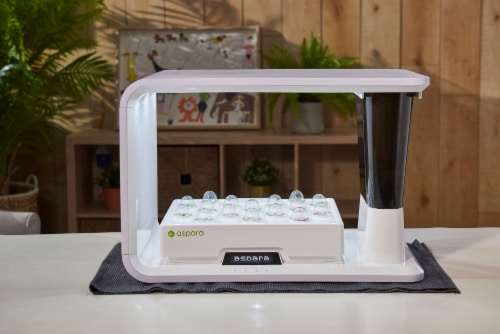 aspara 16-Hole Removable Reservoir Hydroponic Grower - White Perspective: back