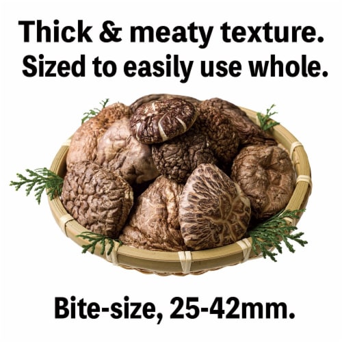Forest-grown Japanese Dried Shiitake Mushroom DONKO, 25-42mm, 70g Perspective: back