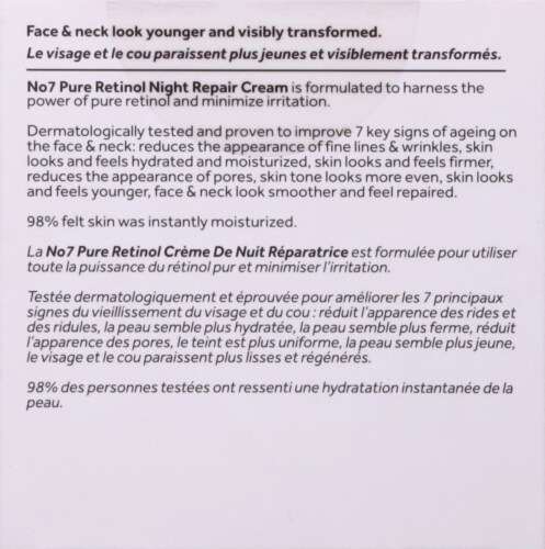 No7 Fragrance Free Pure Retinol Night Cream Perspective: back