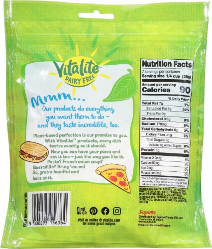 Vitalite™ Dairy Free Plant Based Mozzarella Cheese Spread Perspective: back