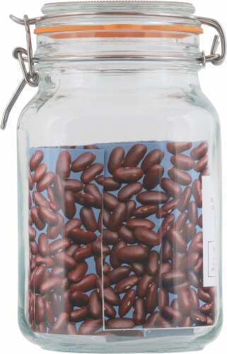 KILNER® Square Clip Top Storage Jar Perspective: back