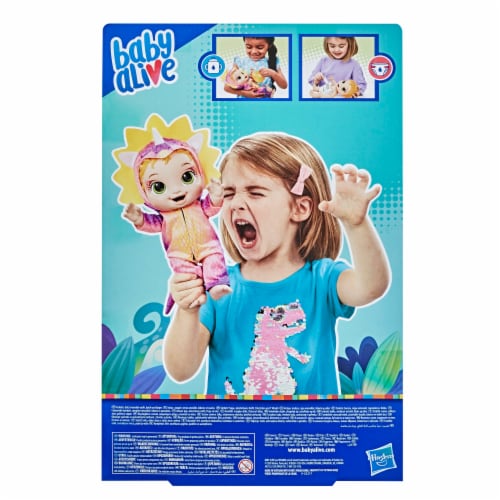 Hasbro Baby Alive Dino Cuties Doll -Blonde Hair Perspective: back