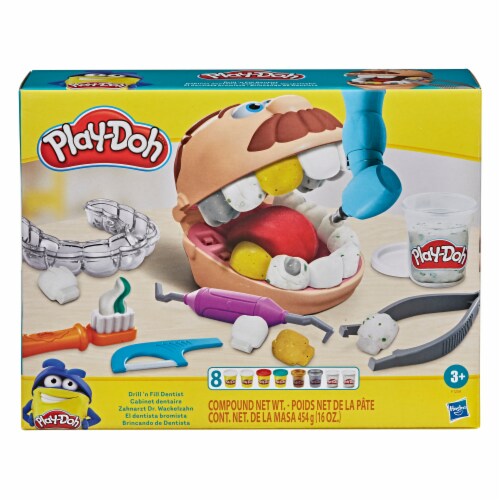 Play-Doh Drill 'n Fill Dentist Modeling Compound Set Perspective: back