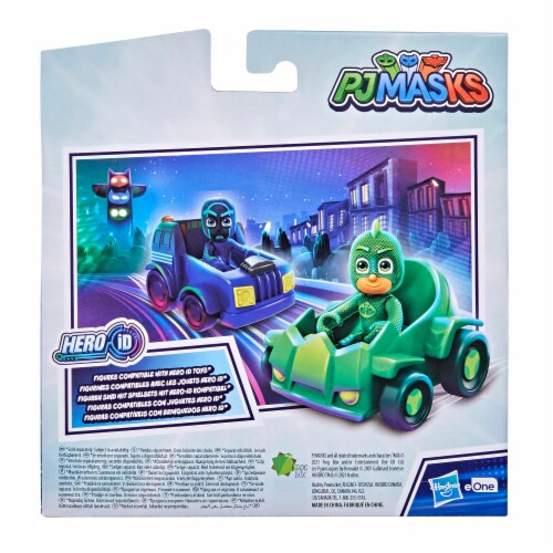 HasbroPJ Masks Heroes vs. Villains Gekko vs Night Ninja Battle Racers Figures Perspective: back
