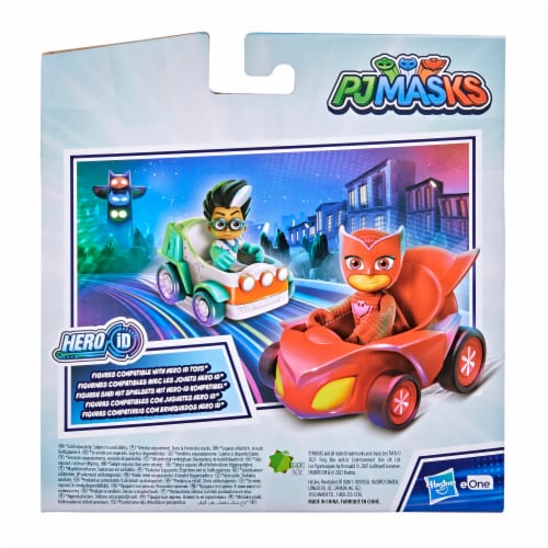 Hasbro PJ Masks Heroes vs. Villains Owlette vs. Romeo Battle Racers Perspective: back