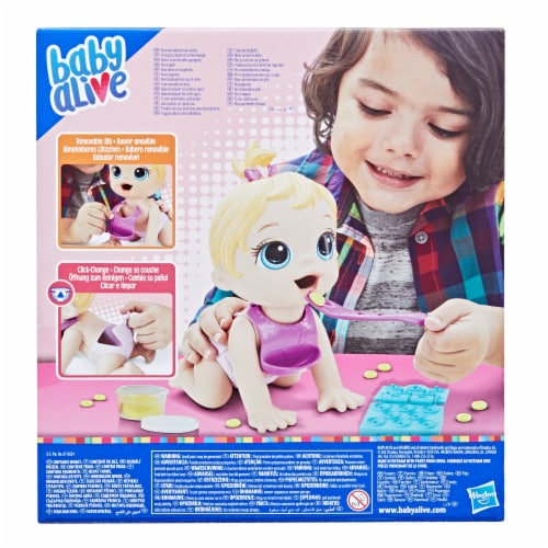 Hasbro Baby Alive Lil Snacks Blonde Doll Perspective: back