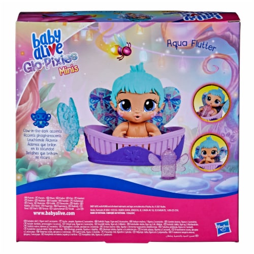Hasbro Baby Alive Aqua Flutter GloPixies Doll Perspective: back