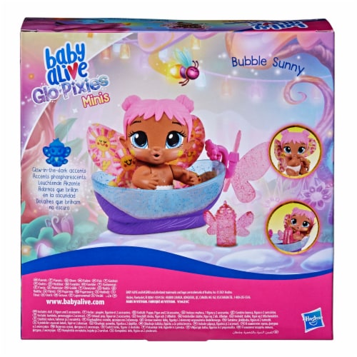 Hasbro Baby Alive Bubble Sunny GloPixies Doll Perspective: back