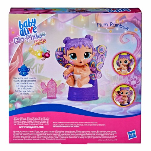 Hasbro Baby Alive Plum Rainbow GloPixies Doll Perspective: back