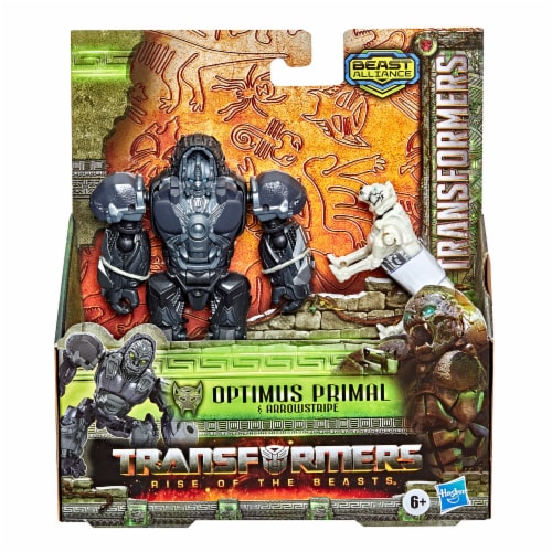 Hasbro Transformers: Rise of the Beasts Beast Alliance Optimus Prime & Chainclaw Perspective: back