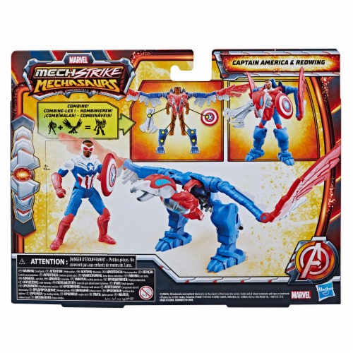 Marvel Mech Strike Mechasaurs Captain America Perspective: back