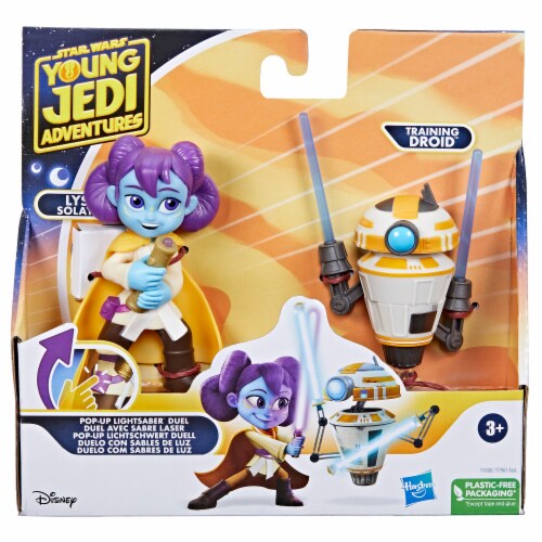 Hasbro Star Wars Pop-Up Lightsaber Duel Lys Solay & Training Droid Perspective: back