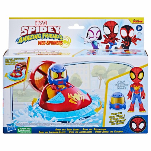 Marvel Spidey and His Amazing Friends Web-Spinners with Hover Spinner Action Figure Perspective: back