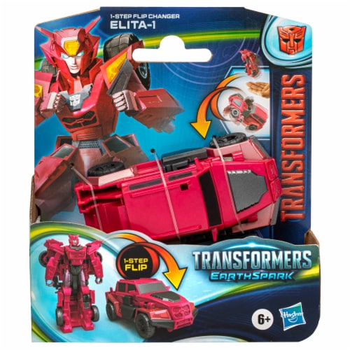 Transformers EarthSpark 1 Step Flip Changer Elita-1 Perspective: back
