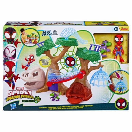 Marvel Spidey and His Amazing Friends Dino-Webs Treehouse Playset Perspective: back