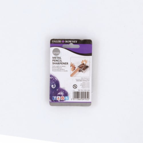 Daler-Rowney Simply Metal Pencil Sharpener Perspective: back