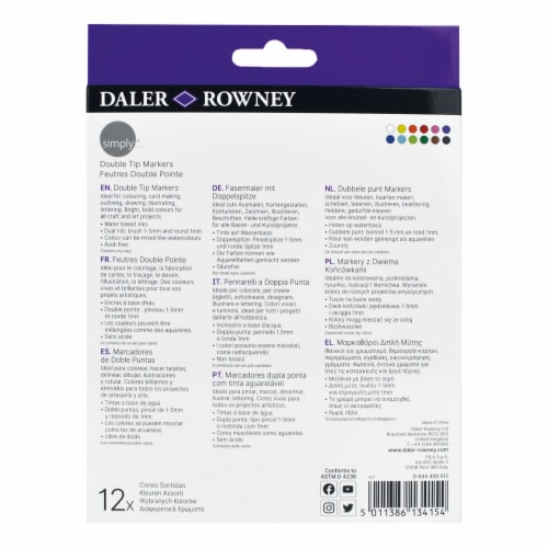 Daler - Rowney Simply Dual Tip Marker Set, 12ct - Kroger