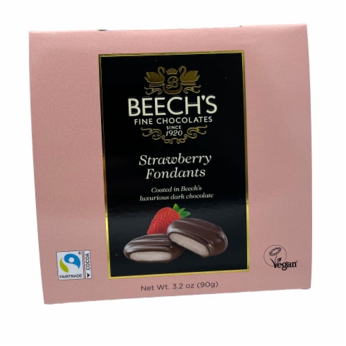 Beech's Fine Chocolates | Dark Chocolate Strawberry Creams | Vegan Friendly| 3 Pack 90g Each Perspective: back