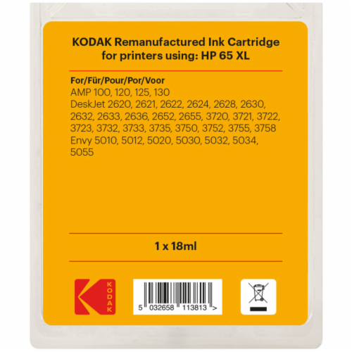 KODAK Compatible Ink Cartridge Replacement for HP65XL Color Perspective: back