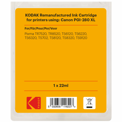 KODAK Compatible Ink Cartridge Replacement for Canon PGI-280XL Black Perspective: back