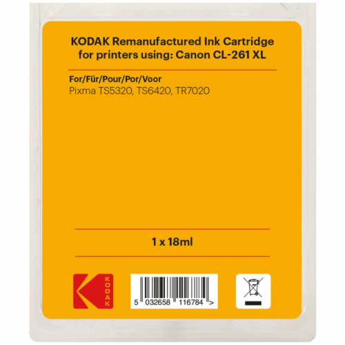 KODAK Compatible Ink Cartridge Replacement for Canon CL-261XL Color Perspective: back
