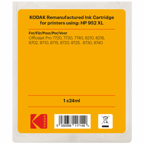 KODAK Compatible Ink Cartridge Replacement for HP952XL Cyan Perspective: back