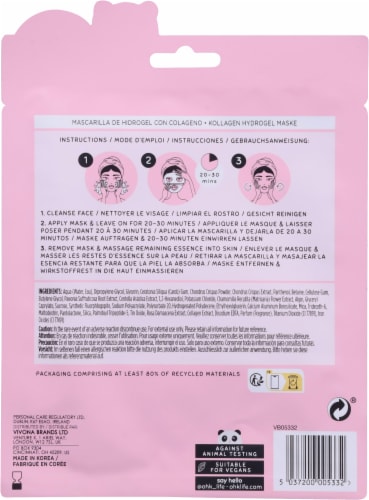Oh K! Collagen Hydrogel and Damascus Rose Extract Facial Mask Perspective: back