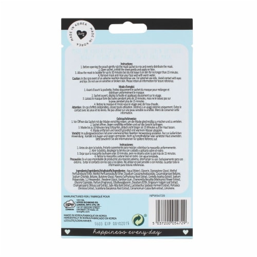 Oh K! Exfoliate and Cleanse Bubble Sheet Mask Perspective: back