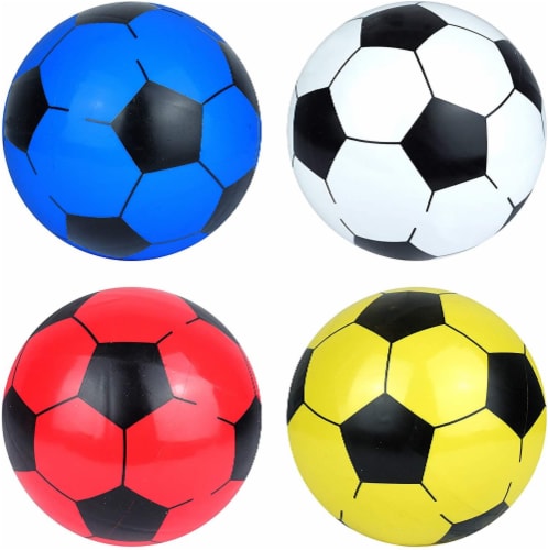 12 Inflatable Football Outdoo Indoor Beach Ball Summer Toy 22cm Party Bag Filler Perspective: back