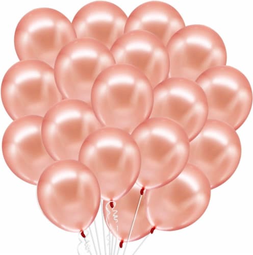 5pcs 12  Plain Latex Balloons Rose Gold Colour birthday Decorations Party celebrations Perspective: back