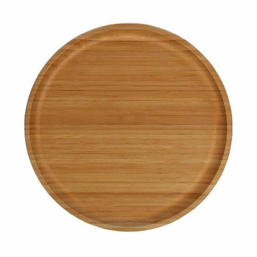 [ Set Of  3] Natural Bamboo Platter 14  | 35.5 Cm WL-771038/A Perspective: back