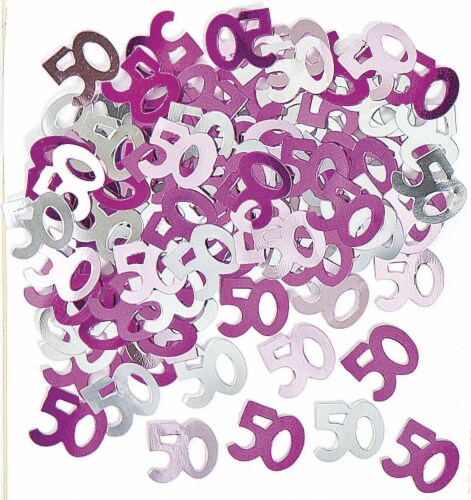 Shatchi 14g 50th Pink Happy Birthday Party Glitz Table Confetti Sprinkles Decorations Perspective: back