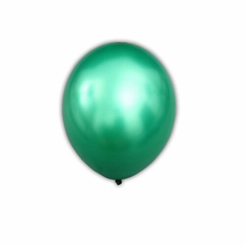 10 pcs 12  Metallic Green Colour Latex balloons birthday party celebrations Plain Perspective: back