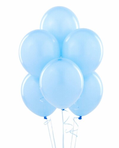 25 Latex balloons Light Blue Birthday Wedding Christening Party Decorations 12  Plain Perspective: back