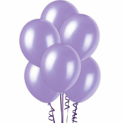 25 pcs 12  Metallic Purple Colour Latex balloons birthday party celebrations Perspective: back