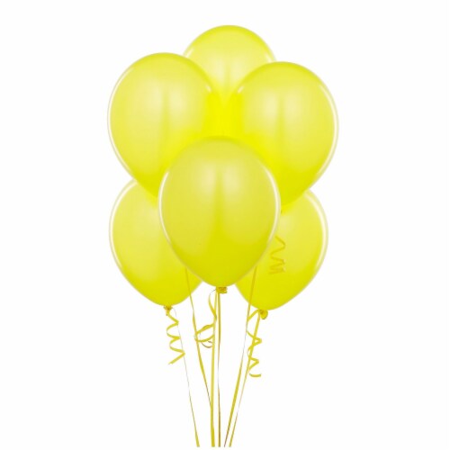 25 pcs 12  Metallic Yellow Colour Latex balloons birthday party celebrations Perspective: back