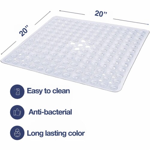 Tranquil Beauty Clear Square Shower Mat 53x53cm 21x21in Anti