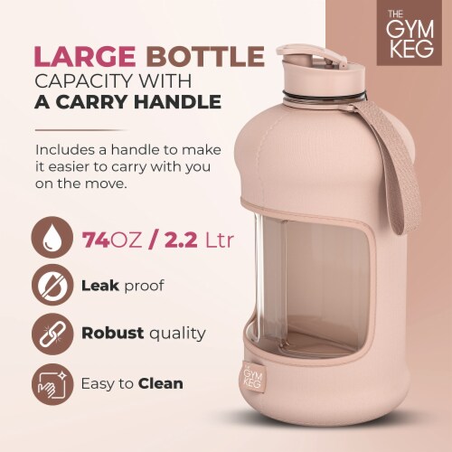 THE GYM KEG 2.2L Sports Water Bottle | Half Gallon | Bare Nude Perspective: back