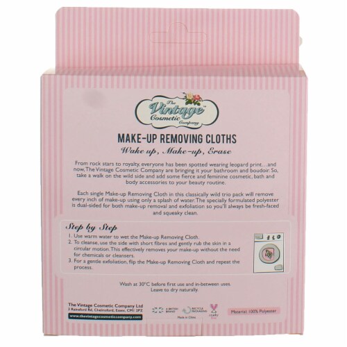 The Vintage Cosmetic Company Leopard Make-Up Removing Cloths Perspective: back