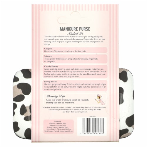 The Vintage Cosmetic Company Manicure Purse Leopard Print Perspective: back