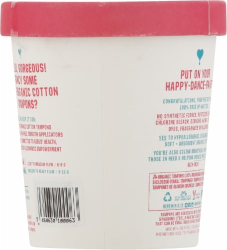 FLO Eco-Applicator Organic Tampons Perspective: back