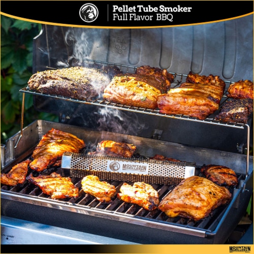 Pellet Smoker Tube for Pellet Grill,12 inch Stainless Steel BBQ Wood Pellet Tube Smoker Box Smoking Tubes for A Pellet Smoking,5 Hours of Billowing