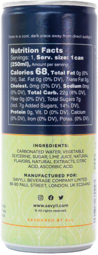 Savyll® Non-Alcoholic Mojito Flavored Sparkling Cocktail Perspective: back