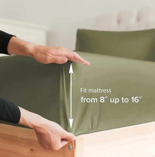 Cotton Fitted Sheet 14 - 16 Deep Pocket Perspective: back