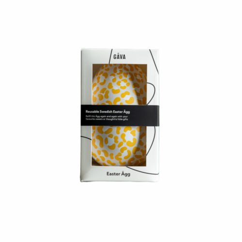 Fillable Tin Easter Egg with Scandi Design, Empty Egg For Easter Egg
