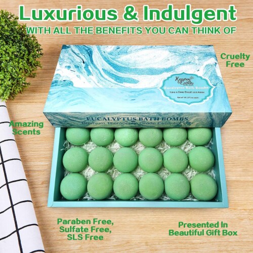 Bath Bomb Gift Sets for Men. 18 Eucalyptus Bath Bombs for Sore