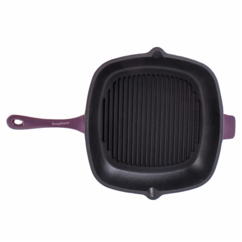 BergHOFF Neo 11" Cast Iron Square Grill Pan - Purple Perspective: back